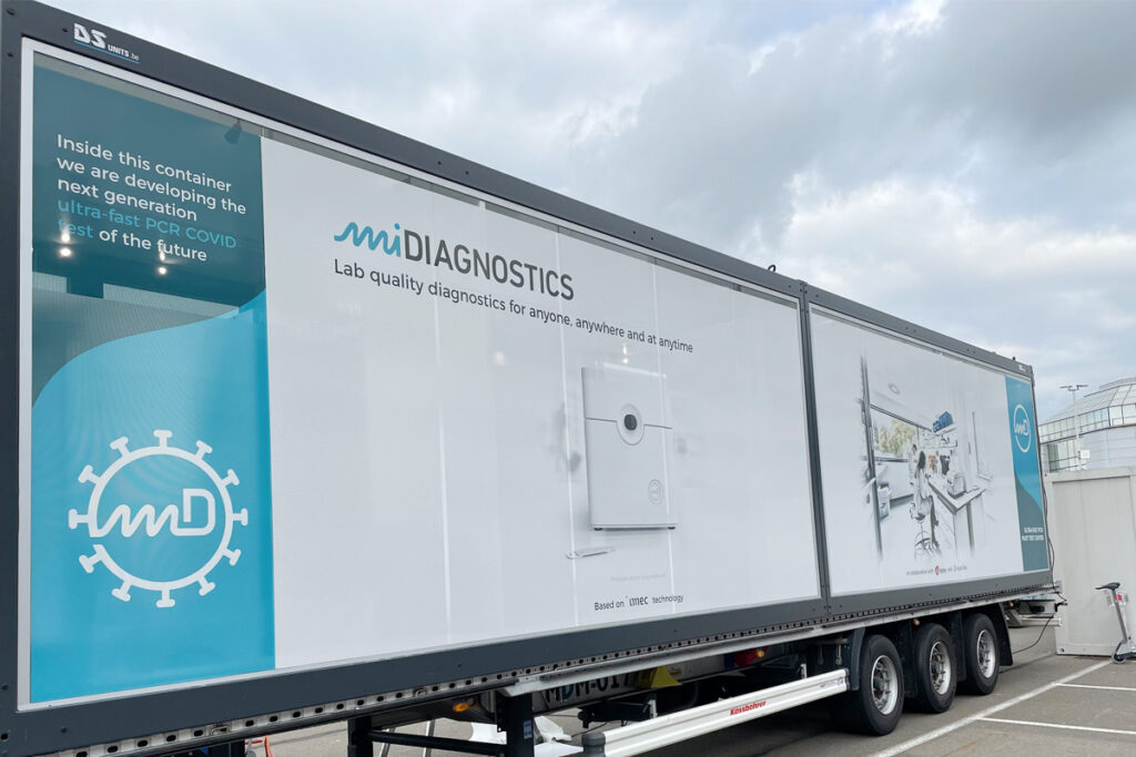 Reclame op trailer | Reclame belettering | MiDiagnostics