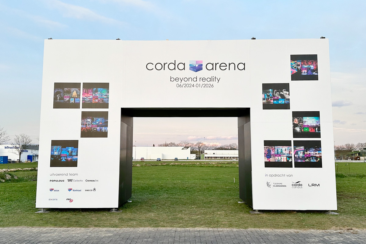 Toegangsboog | Finishboog maatwerk | Corda Arena Hasselt