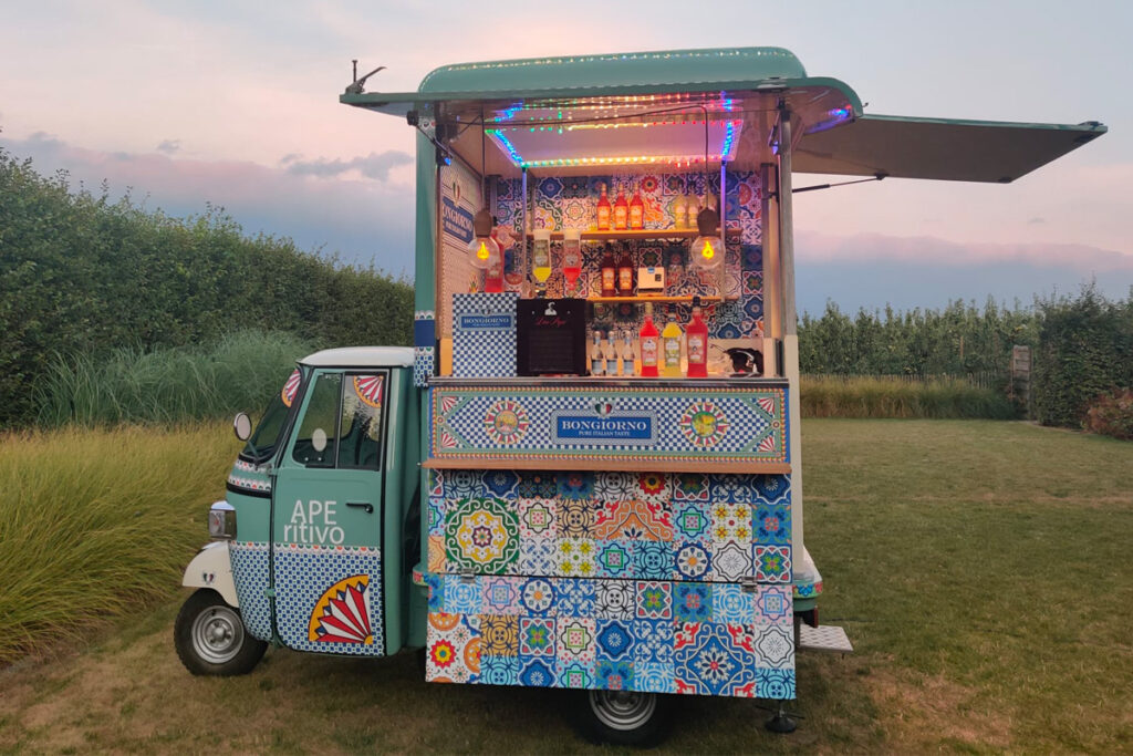 Wrapping belettering Ape | Italiaanse auto bar Bongiorno